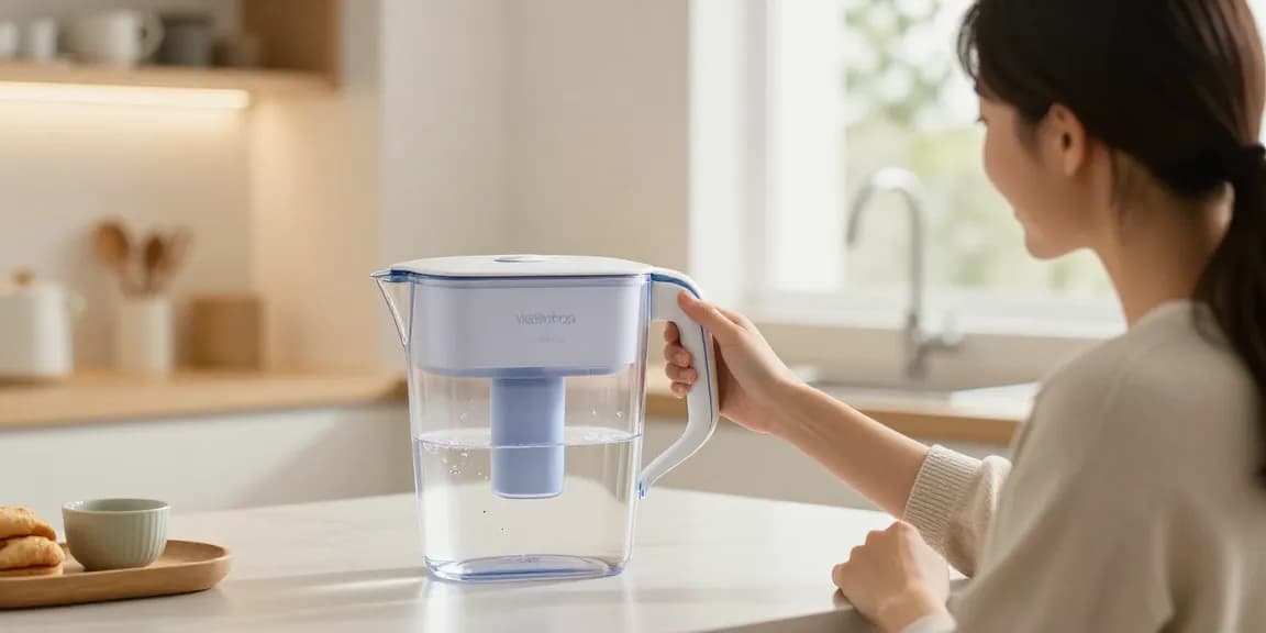 Waterdrop PT-04C-A Alkaline Water Filter Pitcher by a trusted local service provider in a modern kitchen.
