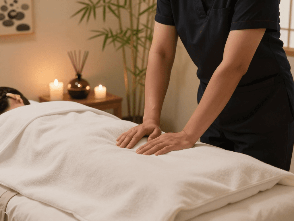 Experience the soothing 서울출장마사지 in a serene spa setting with relaxing elements.