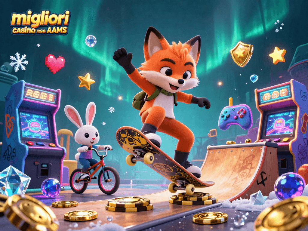 gioca ai migliori casino non AAMS in un'eccitante atmosfera di gioco d'azzardo con simboli e colori vivaci