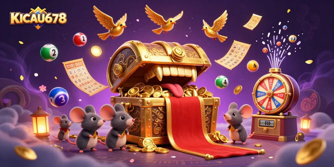 KICAU678 players experience vibrant lottery excitement with treasures and animated game elements