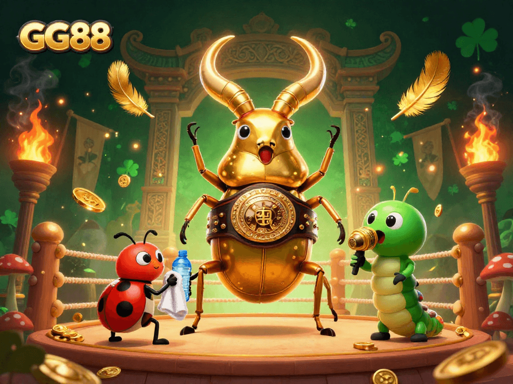 Engage with GG88 in an exhilarating gambling showdown featuring vibrant casino elements and dynamic characters.
