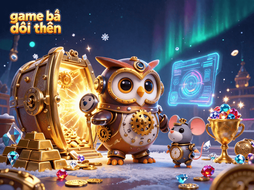 Engage with the exciting game bài đổi thưởng through vibrant 3D illustration showcasing wild casino adventures.