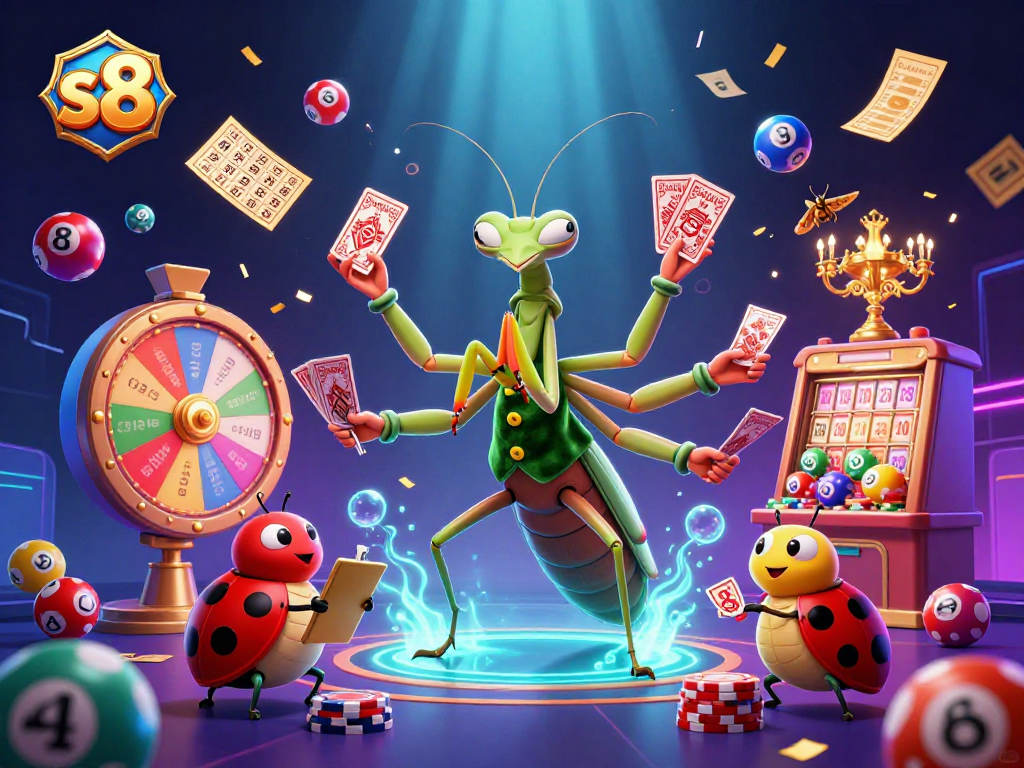 Experience immersive gambling action with s8, featuring lively animated characters and vibrant game elements.