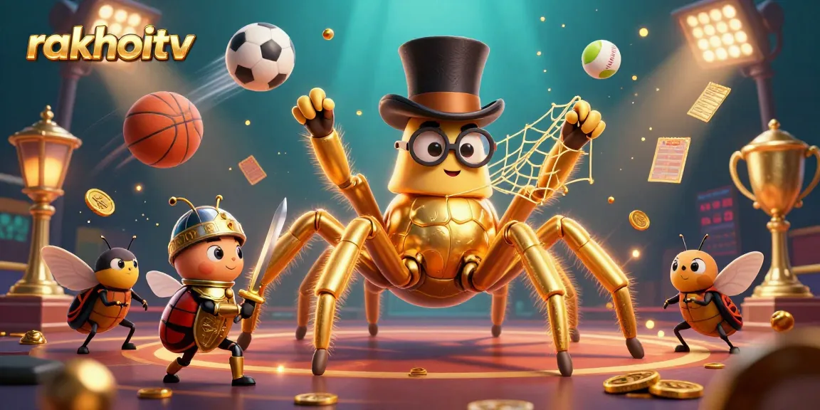 Experience thrilling sports betting action with rakhoitv amidst dynamic 3D characters and vibrant elements.