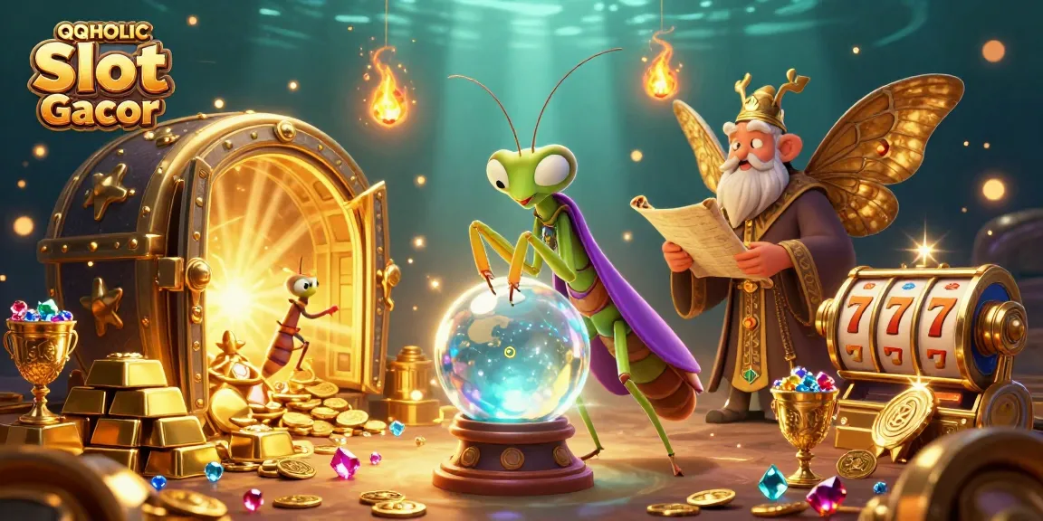Engage with QQHOLIC Slot Gacor's vibrant casino adventure featuring a mystical scene.