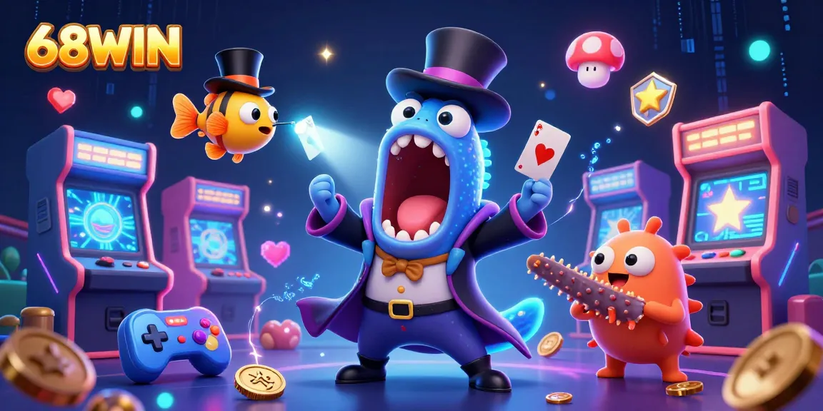 Engage in exciting gameplay at 68WIN with unique characters and vibrant casino elements.