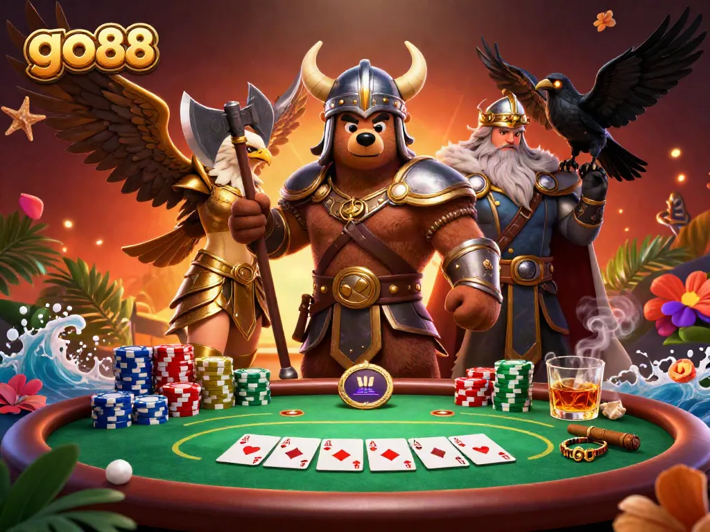 Engage with gameplay at go88 featuring vibrant casino elements and unique 3D characters.