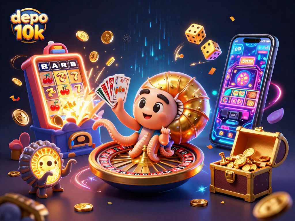 Enjoy thrilling wins at depo 10k with our exciting slot machine and golden roulette action.