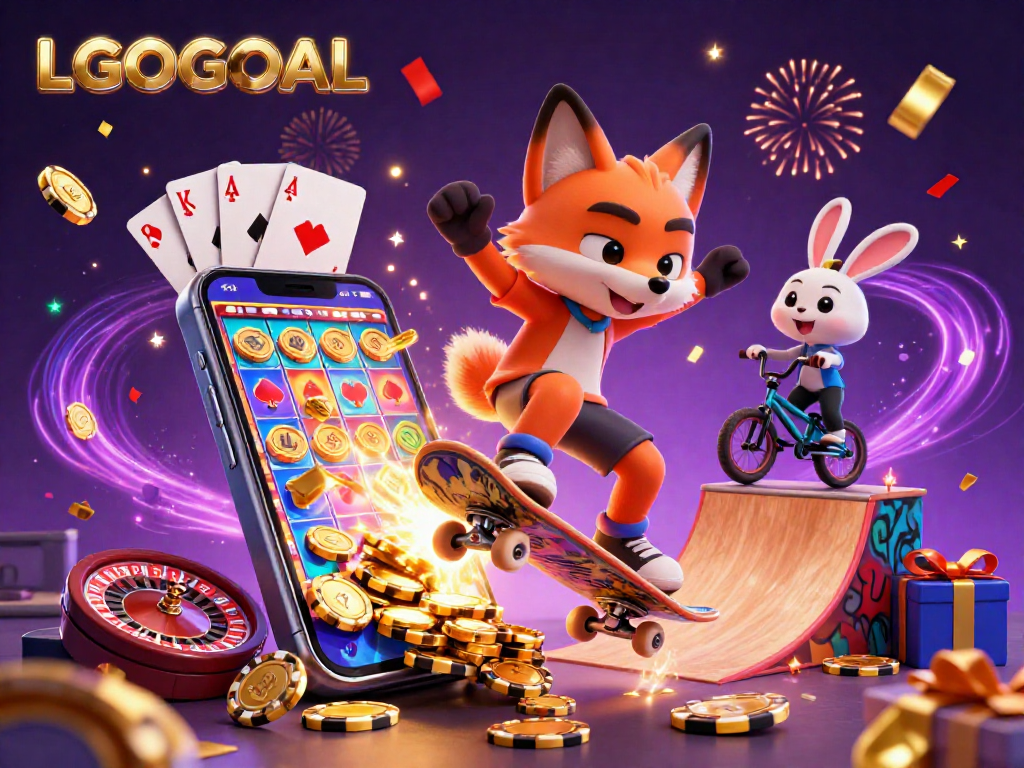 Experience the thrilling games at LGOGOAL with vibrant 3D graphics of casino action and excitement.