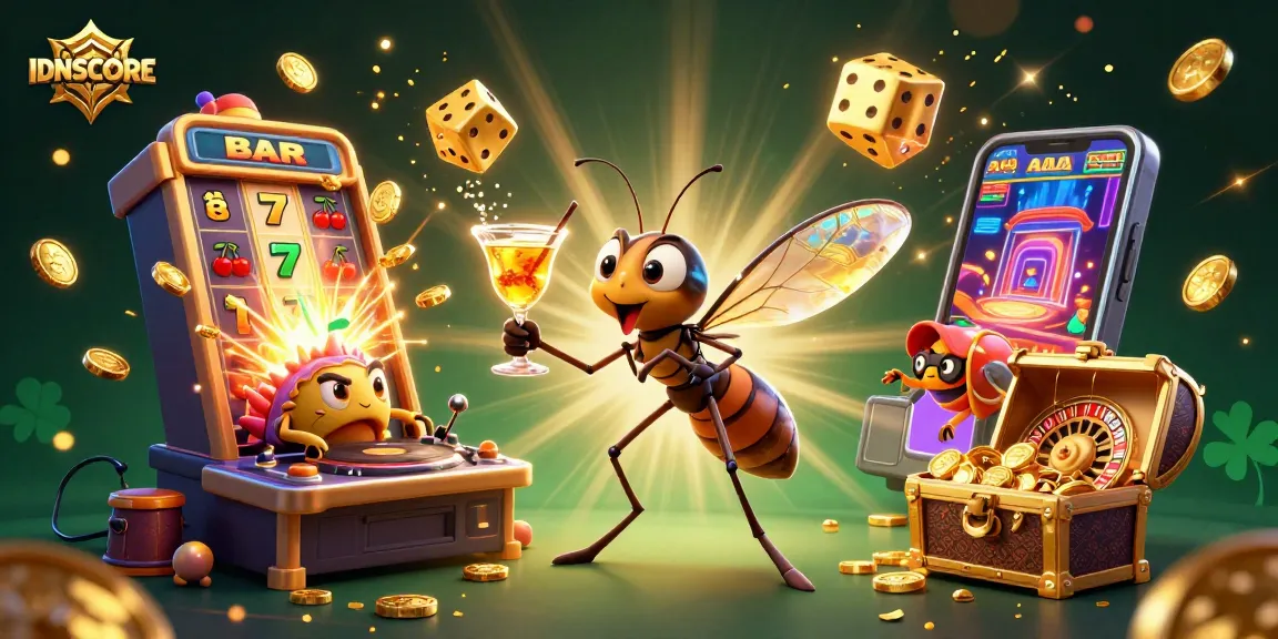 Engage with IDNSCORE's vibrant casino world, featuring captivating characters and dazzling game elements.