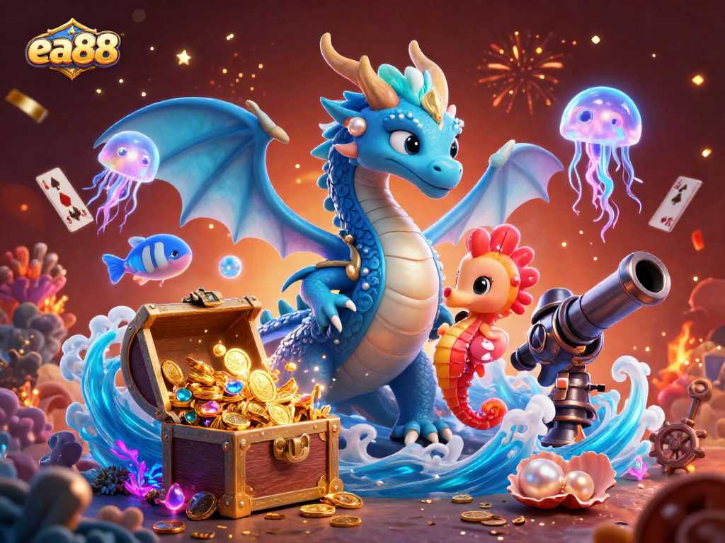 Experience thrilling games at ea88 with a dazzling underwater world of treasure, dragons, and knights.