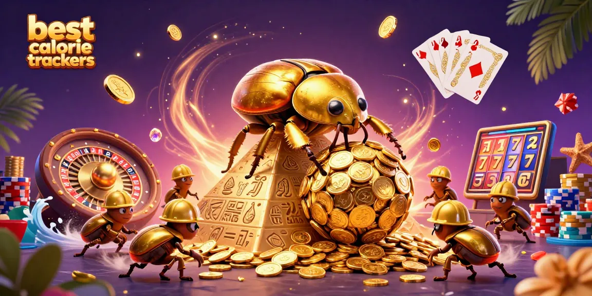 Experience the excitement of best calorie trackers with characters navigating a dynamic 3D casino-themed scene.