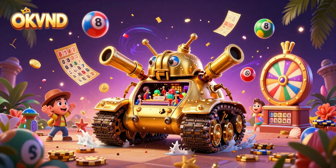 Experience OKVND's vibrant gaming scene with a golden beetle tank casino bursting with action.