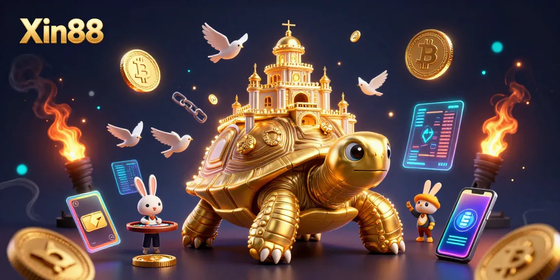 Win big at Xin88 with vibrant casino-themed illustration showcasing dynamic gaming elements.
