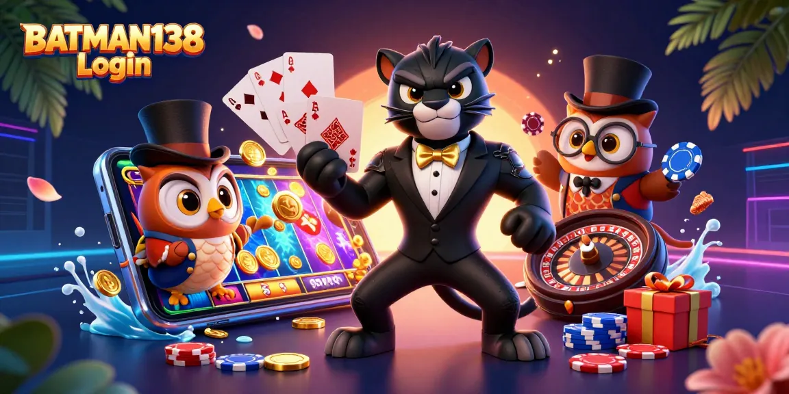 Engage with BATMAN138 Login and enjoy a vibrant casino experience with classic games and animated characters.