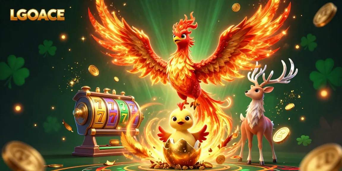 LGOACE engages players with a thrilling slot adventure featuring a phoenix and casino elements.