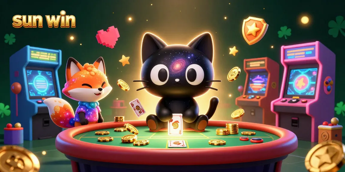 Experience the thrill of sun win with vibrant cosmic gaming elements and animated characters.