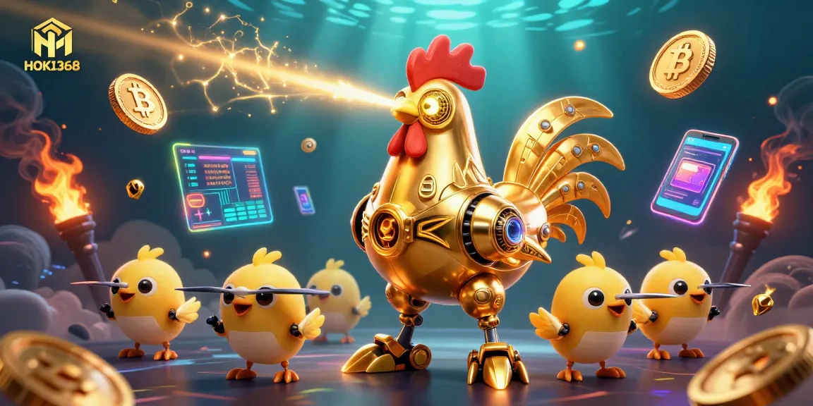 Experience top-tier gaming excitement on HOKI368 with vibrant 3D casino art depicting engaging features.