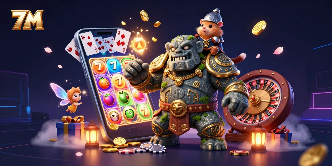 Experience thrilling jackpots with 7M's vibrant casino adventure and magical characters.