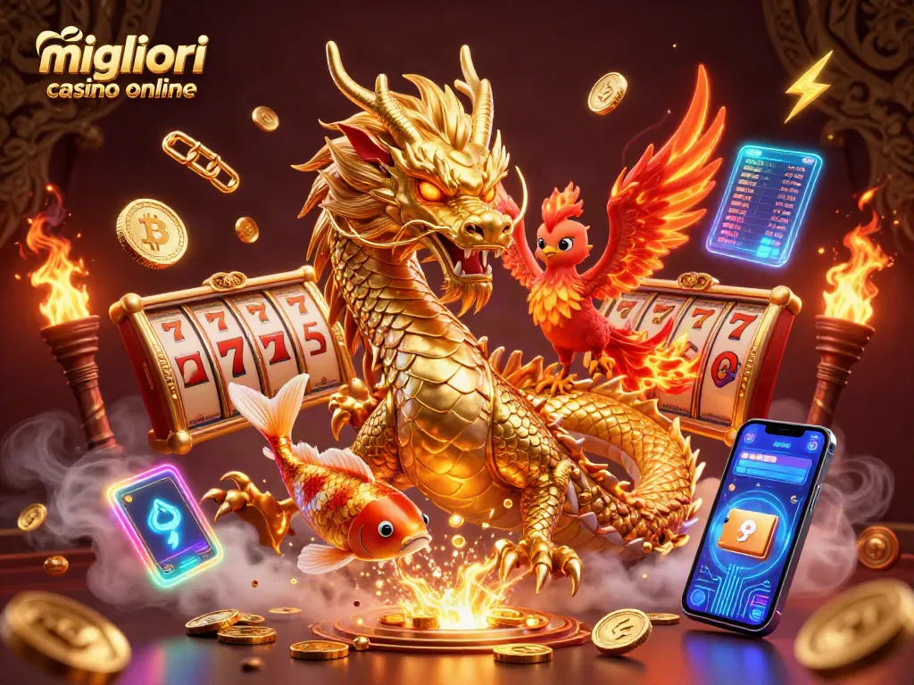 Gioca nei migliori casino online con la vincente combinazione di slot, drago e monete d'oro