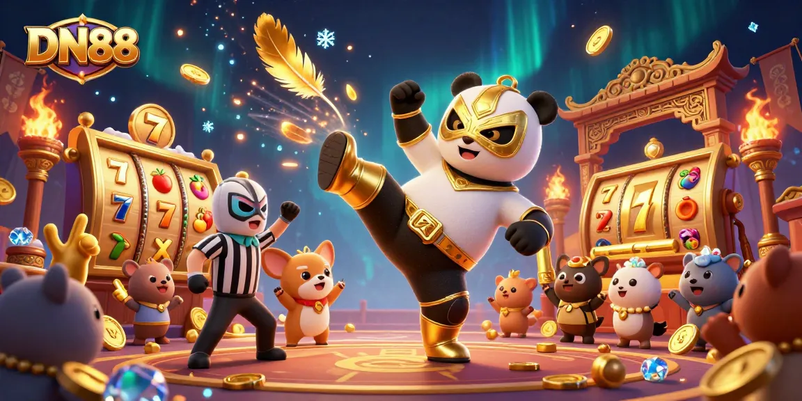 Engage with DN88's exciting 3D casino illustration featuring vibrant gaming elements.