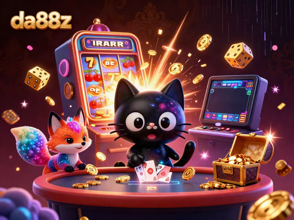Experience the excitement of da88z casino with a cosmic theme showcasing vibrant characters and dynamic gaming elements.