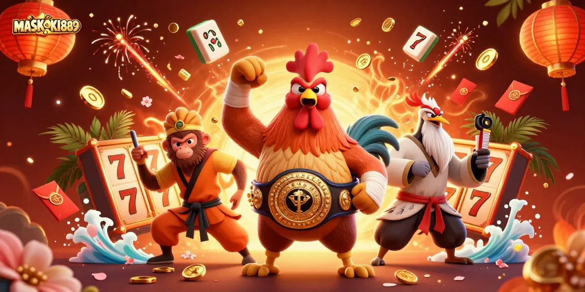 Experience thrilling gameplay at MASKOKI889 with dynamic slot reels and vibrant gaming elements.