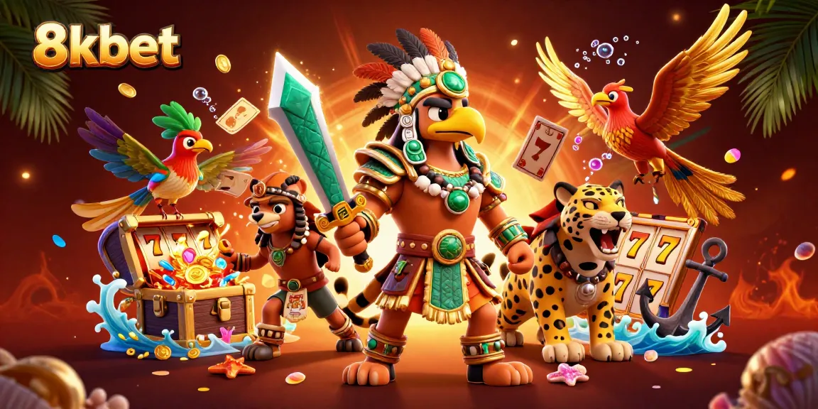 Experience thrilling wins at 8xbet with vibrant slot reels and dynamic casino elements in this 3D illustration.