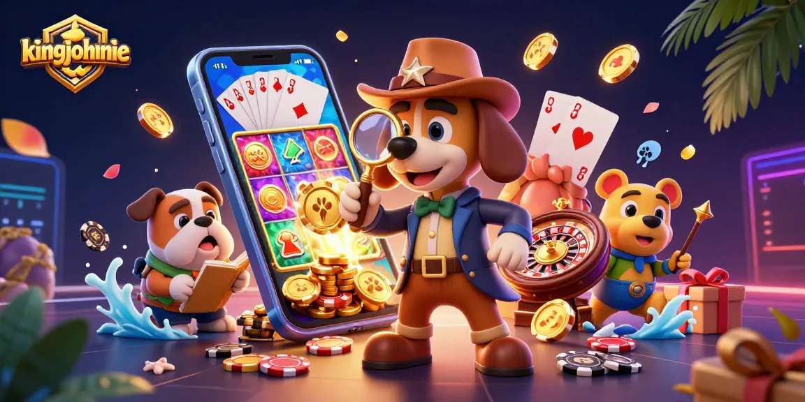 Investigate winning strategies at kingjohnnie with vibrant casino elements and playful characters.