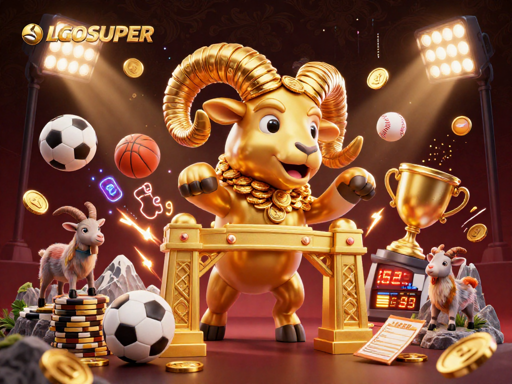 Engage in thrilling bets on LGOSUPER with vibrant sports elements and stunning visuals.