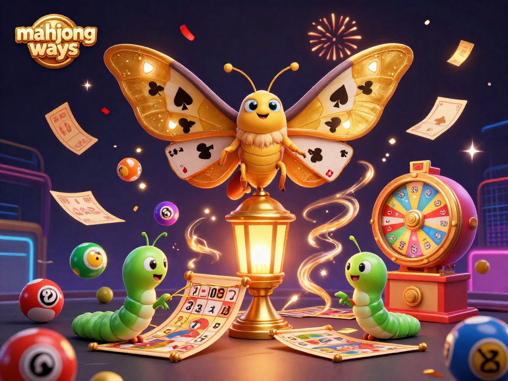 Join the excitement of mahjong ways with vibrant games and dynamic casino elements in this detailed illustration.
