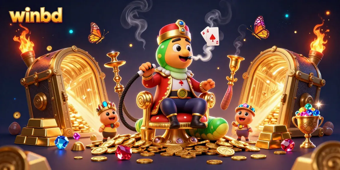 Experience excitement with WINBD’s dynamic gaming scene showcasing a magical environment filled with treasures.