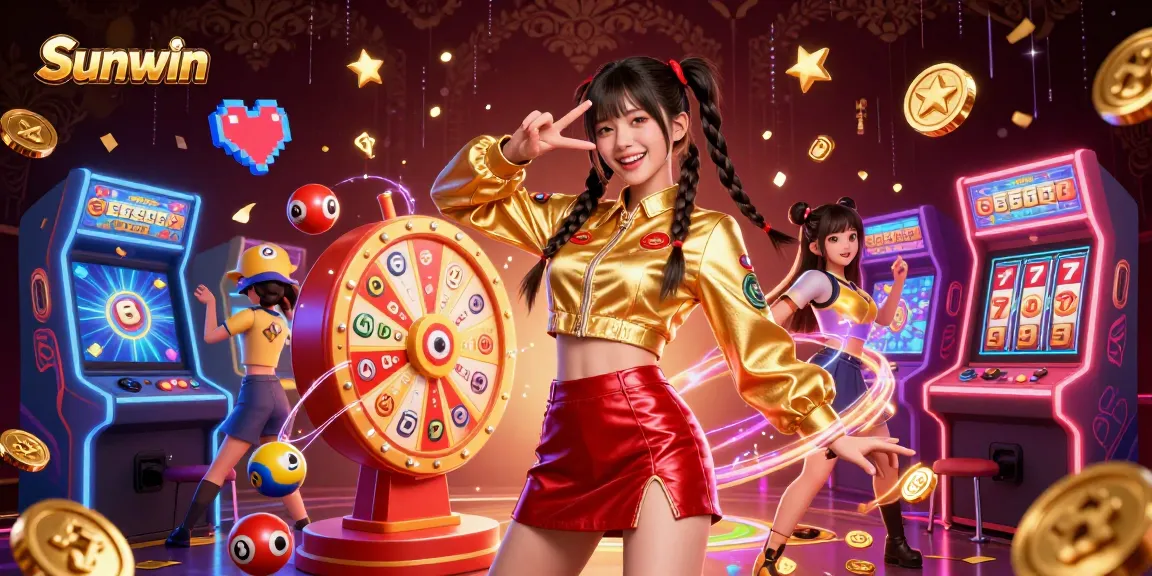 Win big with Sunwin in this vibrant casino digital illustration.