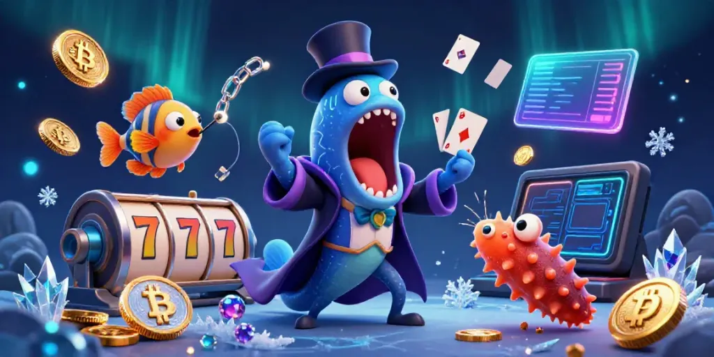 Mainkan slot dalam adegan ajaib dengan karakter laut unik yang beraksi di kasino.