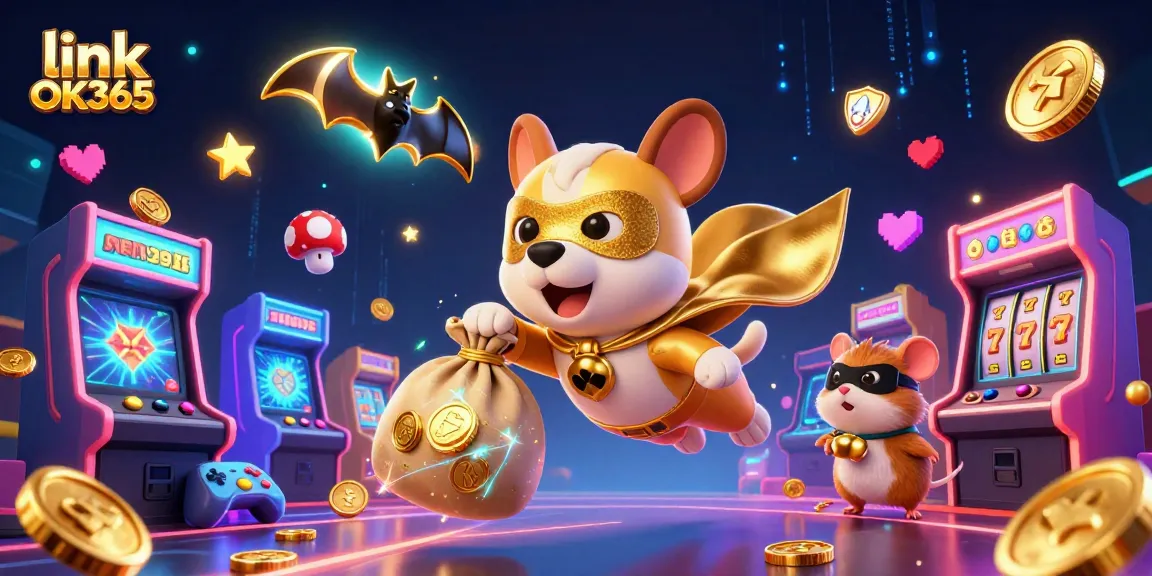 Play exciting games with link OK365 featuring colorful casino elements and characters.