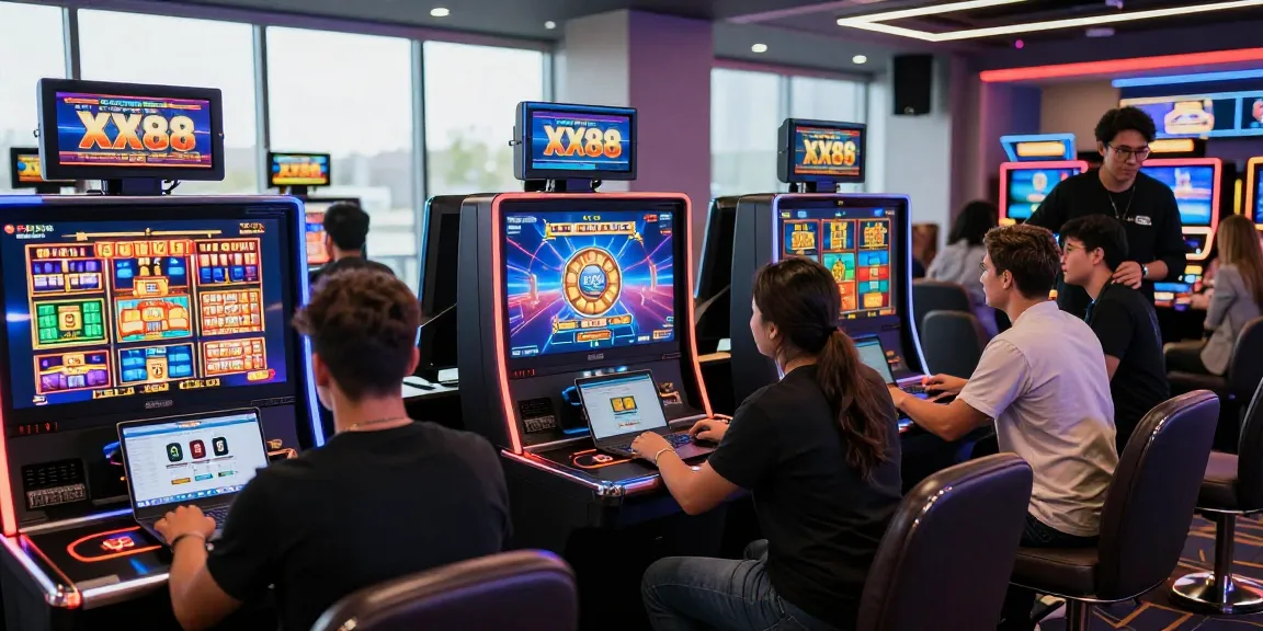Players engaging in dynamic online gaming at XX88's vibrant virtual casino