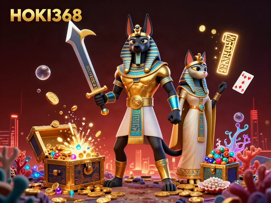 Experience the thrill of gaming with HOKI368 in a vibrant underwater casino realm.