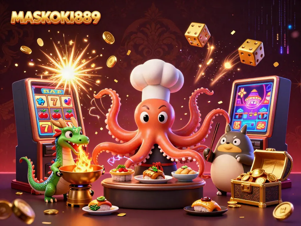 Engage with thrilling jackpot action at MASKOKI889's vibrant online casino!