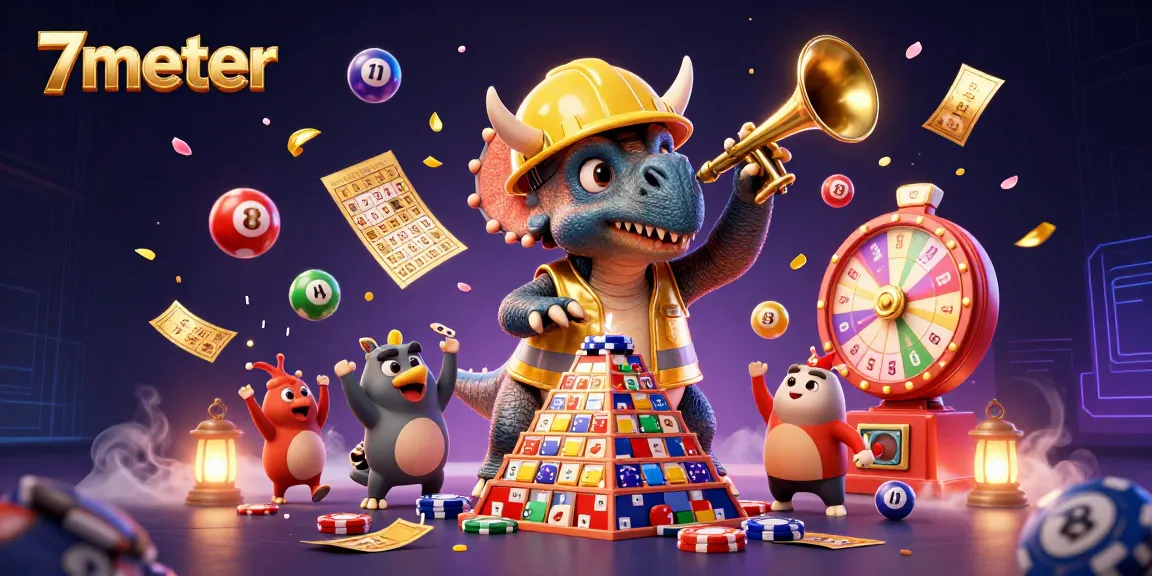 Engage with thrilling 7meter gaming experience featuring vibrant casino characters and energetic elements.