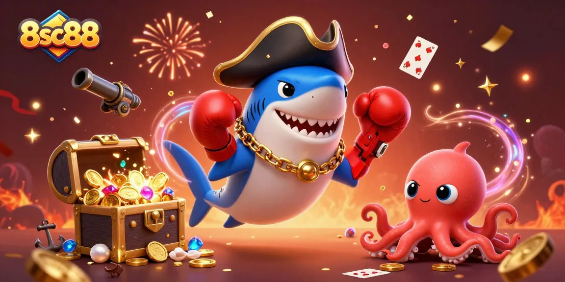 Experience exciting wins at 8sc88 with thrilling cartoon characters and vibrant casino elements!