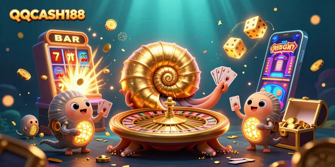 Experience exhilarating wins with QQCASH188 in this vibrant casino scene showcasing dynamic games and exciting jackpots.