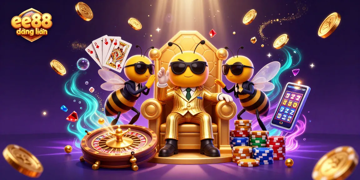 Experience winning strategies with ee88 đăng nhập in this vibrant casino illustration featuring engaging elements.