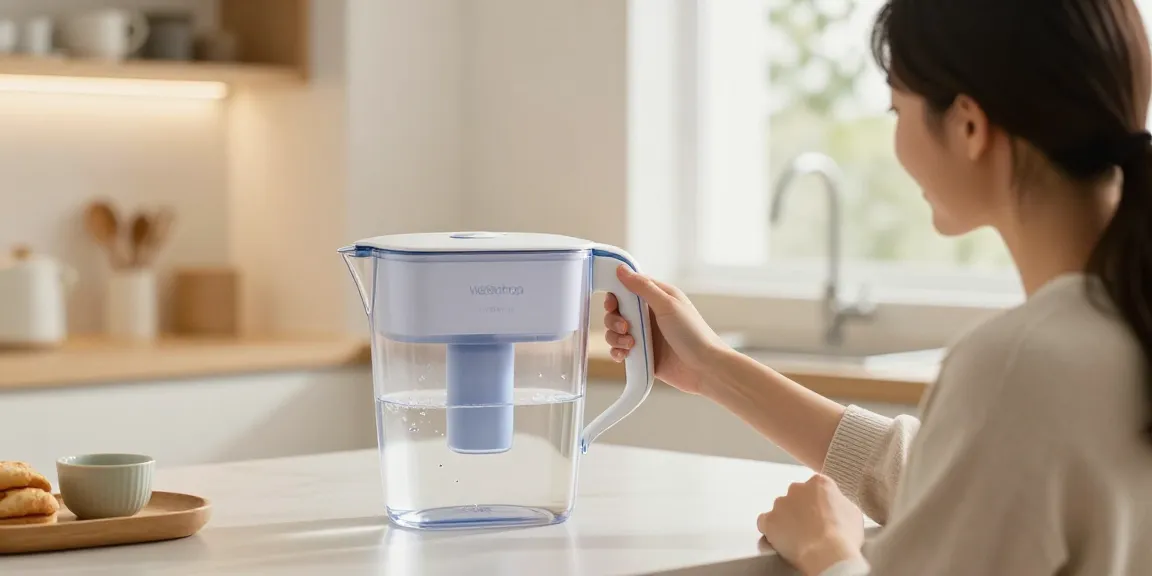 Waterdrop PT-04C-A Alkaline Water Filter Pitcher by a trusted local service provider in a modern kitchen.