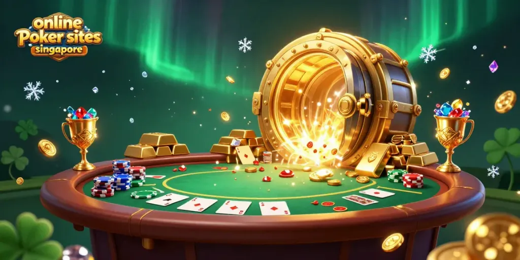 Experience thrilling action at online poker sites singapore with dazzling treasures and poker elements.