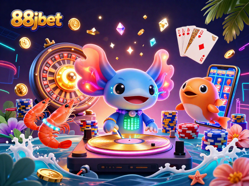 Spin to win with 88jbet's vibrant casino games featuring lively characters and endless fun.