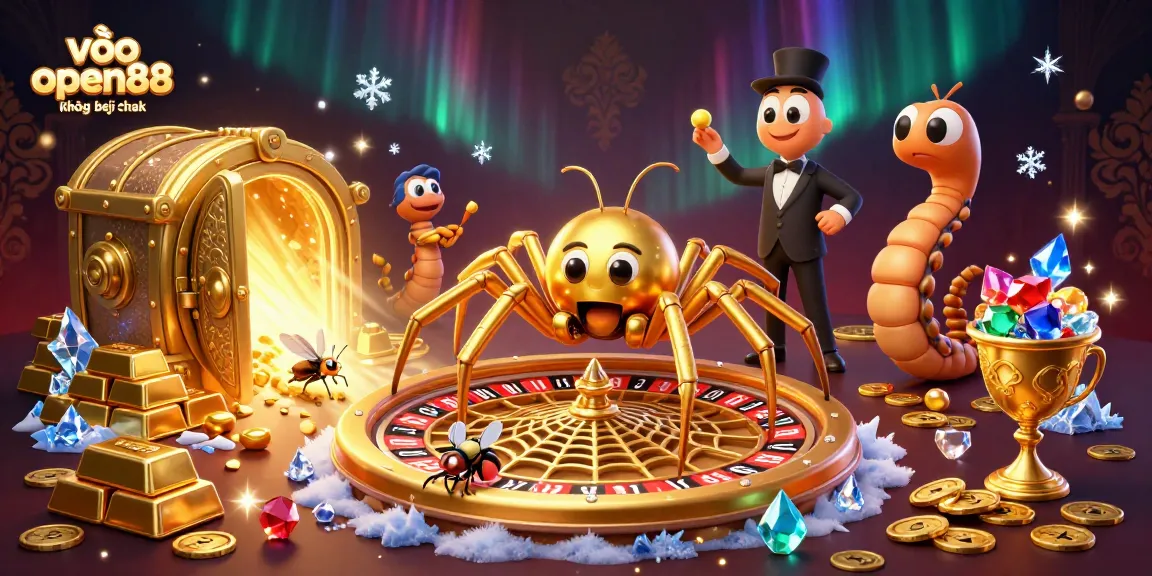 Place bets confidently with vào open88 không bị chặn as a golden spider spins a roulette-like web.
