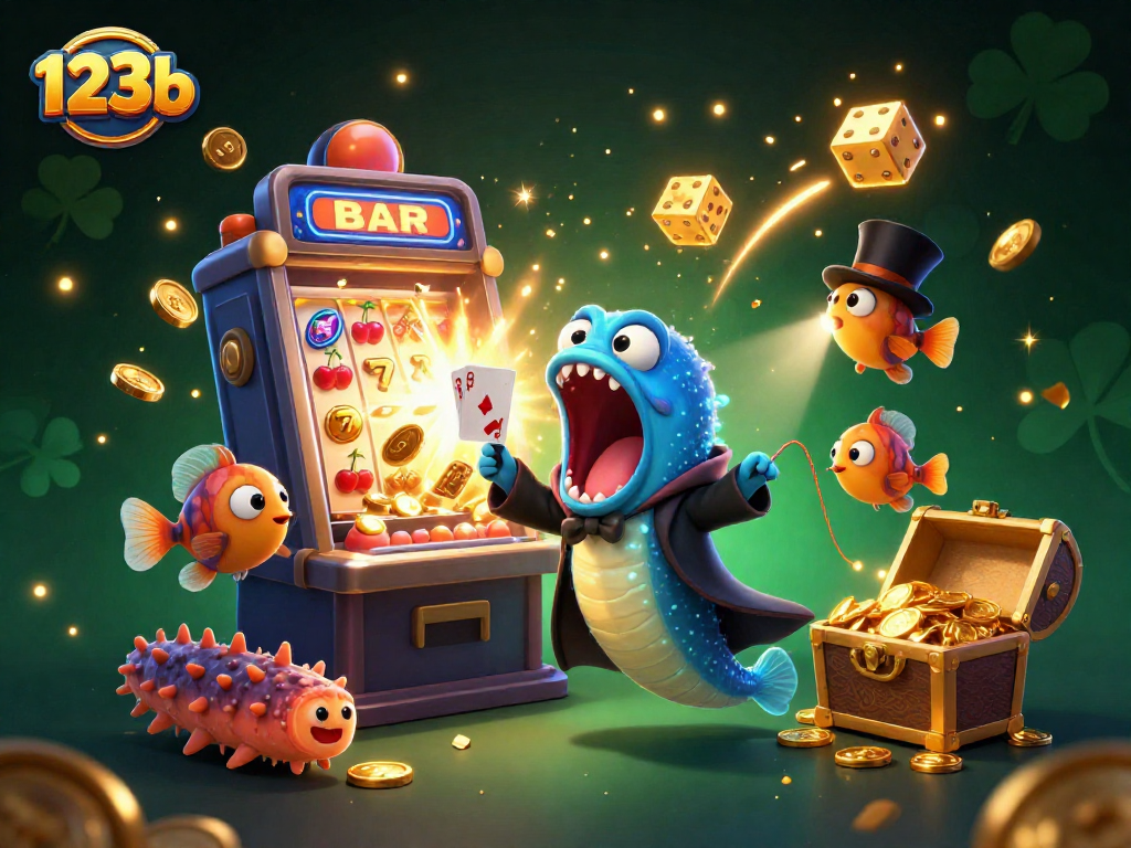 Engage with 123b's vibrant casino magic scene, featuring animated characters and dynamic gaming elements.