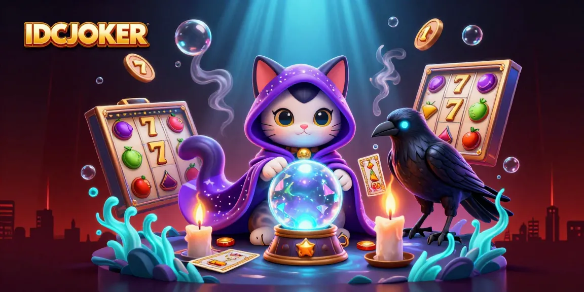 IDCJOKER offers thrilling slot experiences with a captivating 3D illustration featuring vibrant gaming elements.