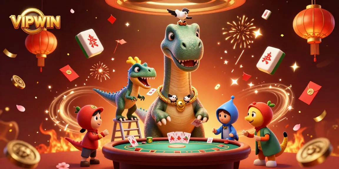 Engage in thrilling gaming adventures at VIPWIN with an immersive 3D casino illustration featuring vibrant characters.