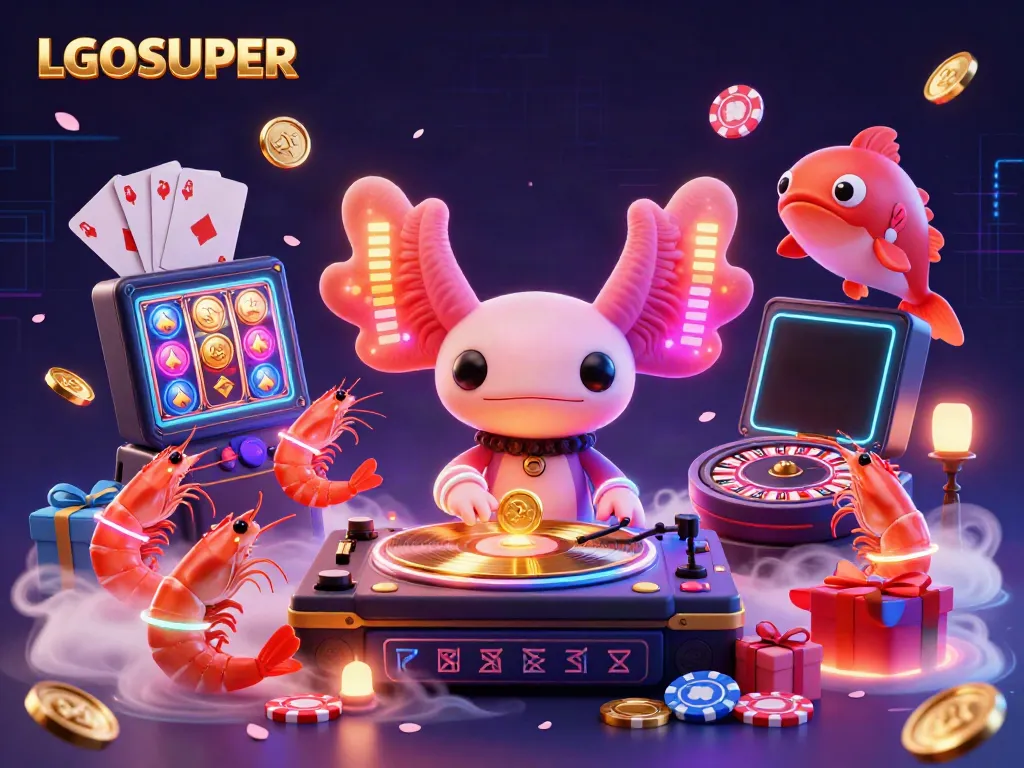 Engage with LGOSUPER's vibrant gaming world featuring dynamic characters and lively slot games.
